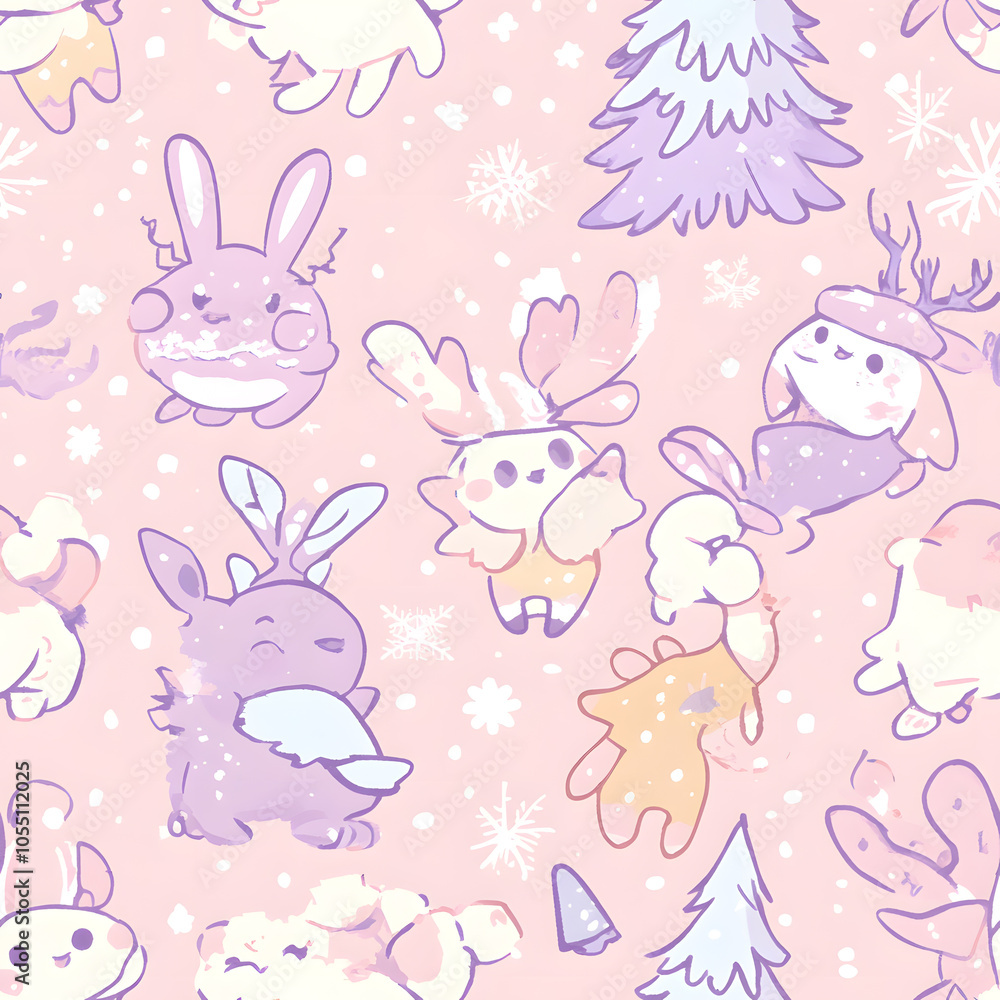 Seamless Pattern Whimsical Christmas and New Year Doodles Featuring Festive Icons, Cozy Winter Scenes, and Seasonal Decorations in Vibrant Colors Seamless Pattern Whimsical Christmas and New Year Doodles Featuring Festive Icons, Cozy Winter Scenes, and Seasonal Decorations in Vibrant Colors