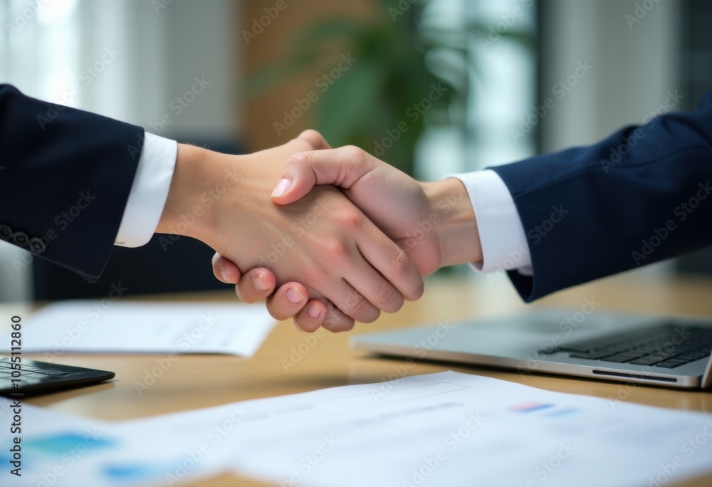 Handshake between two business partners