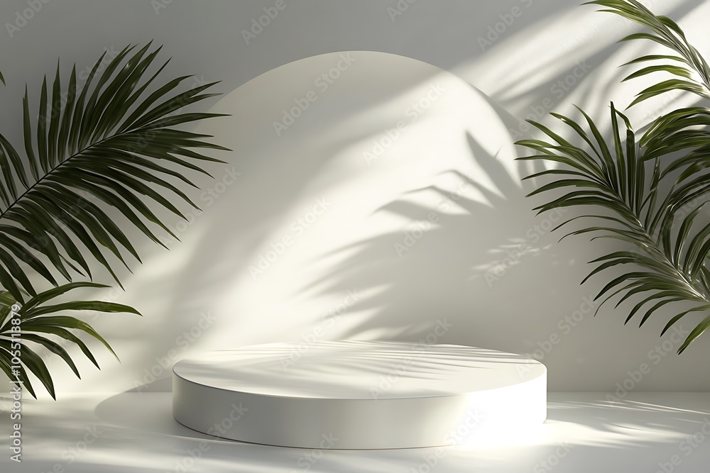 Podium mockup display with for product presentation.3D rendering Podium mockup display with for product presentation.3D rendering