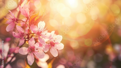 Wallpaper Mural Pink Flowers in the Sunlight Torontodigital.ca