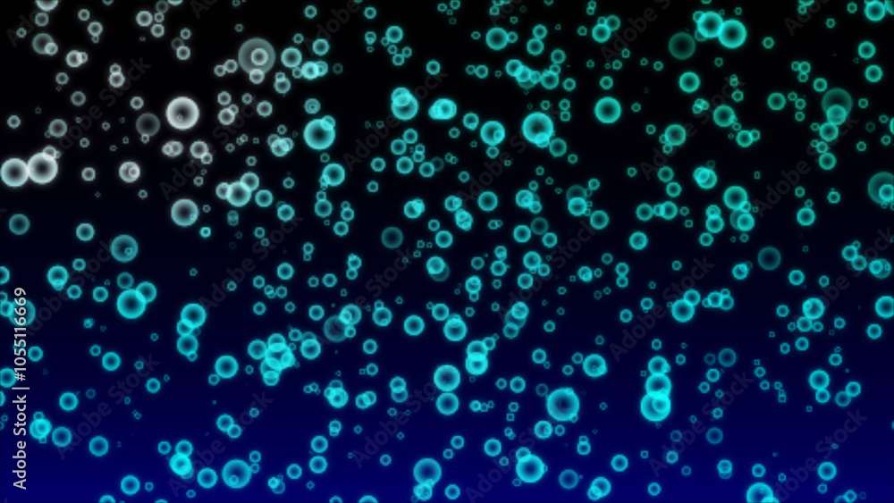 Abstract neon light  particle background  babuls- Glowing neon particles form an  abstract blue color background .