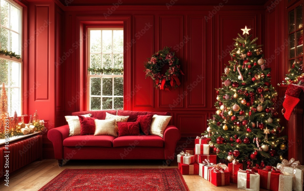 New year style christmass red wallpaper New year style christmass red wallpaper