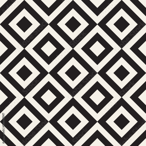 Vector seamless pattern. Repeating geometric lines. Abstract lattice background design.