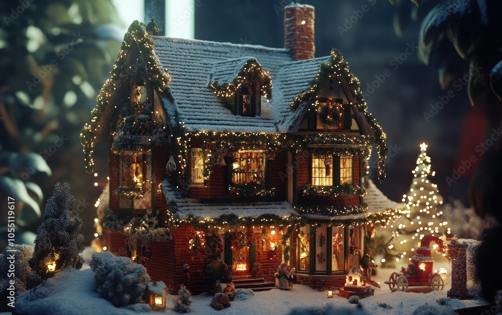 Fototapeta premium christmass house 