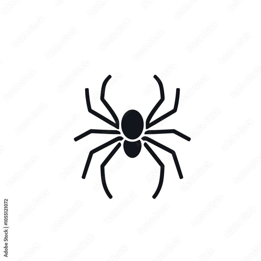 Vector Spider Illustration with Clean Lines Vector Spider Illustration with Clean Lines