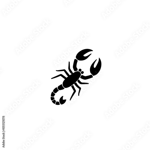 Scorpion Icon in Bold Vector Illustration