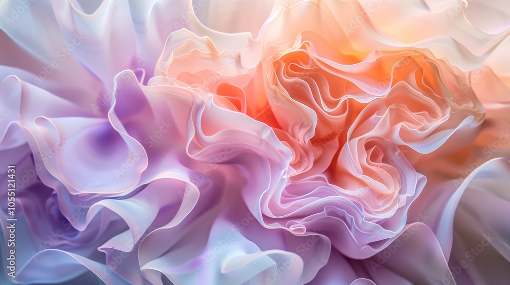 Soft and Elegant Petals in Shades of Orange and Lavender - made with Generative AI Soft and Elegant Petals in Shades of Orange and Lavender - made with Generative AI