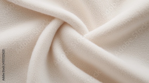 Close-up of a luxurious white wool coat, isolated on white, showcasing soft fabric and modern tailoring, perfect for high-end fashion advertisement