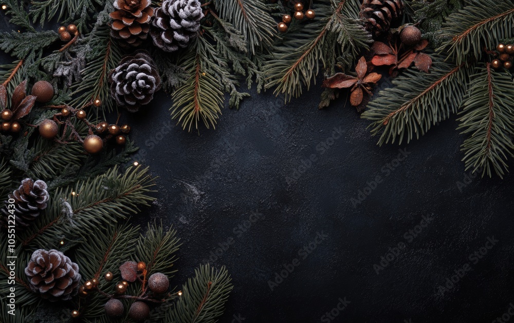 Fototapeta premium christmass black background 