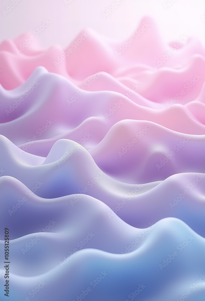 Soft, pastel-colored abstract waves in shades of pink, purple, and blue Soft, pastel-colored abstract waves in shades of pink, purple, and blue