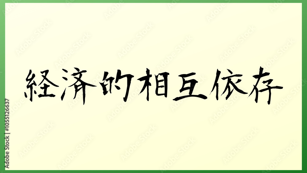 経済的相互依存 の和風イラスト 経済的相互依存 の和風イラスト