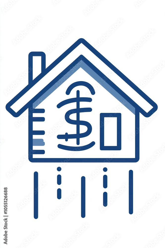 Clear lines and bold design in a mortgage glyph icon for modern real estate. Clear lines and bold design in a mortgage glyph icon for modern real estate.