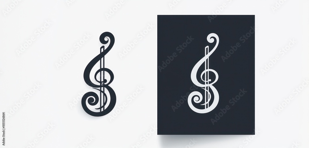 Fototapeta premium Musical glyph icon emphasizing theatrical performances and orchestral elements.