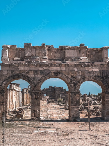 Ancient ruins of Turkey, Denizli Hierapolis Archeological Excavation Site