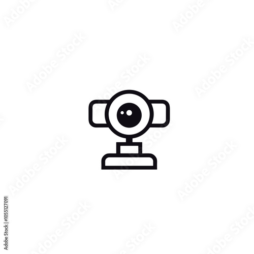 Vector Webcam Icon with Clear Design and Outline