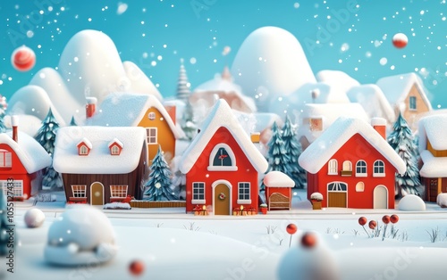 winter holiday 3d vector 