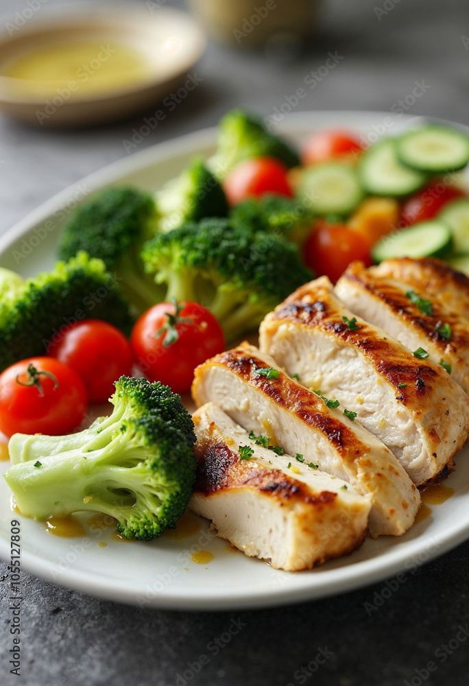 A colorful weight-loss meal features grilled chicken and fresh vegetables, promoting health.
A colorful weight-loss meal features grilled chicken and fresh vegetables, promoting health.
