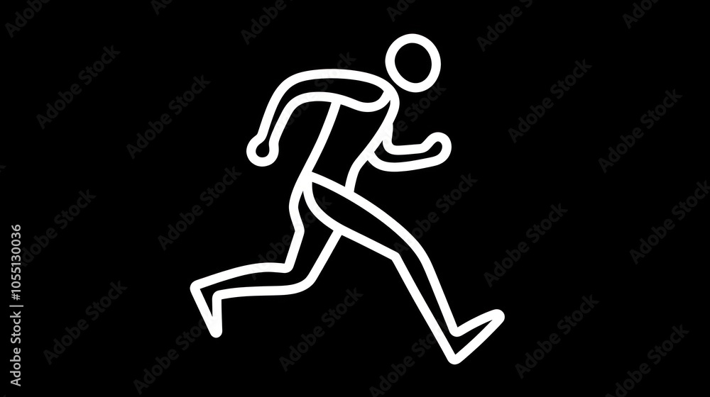 Sleek icon of running, modern and clear for athletic and sports interfaces. Sleek icon of running, modern and clear for athletic and sports interfaces.