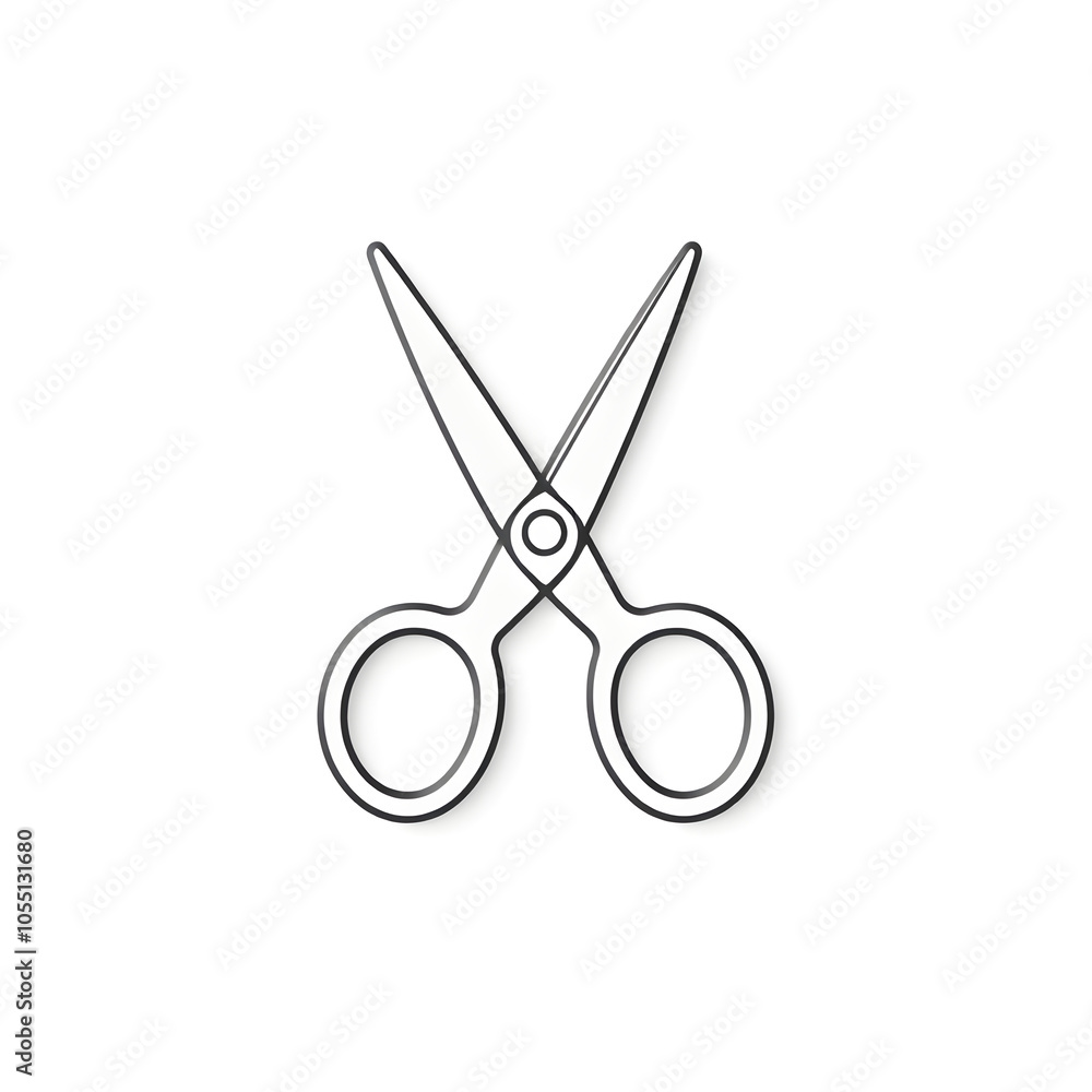 scissors icon isolated on white background. Generative AI scissors icon isolated on white background. Generative AI