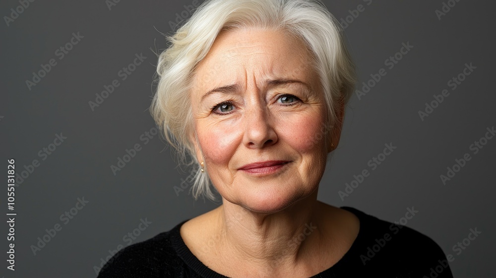Tearful Elderly Woman With Fair Skin in Portrait Tearful Elderly Woman With Fair Skin in Portrait