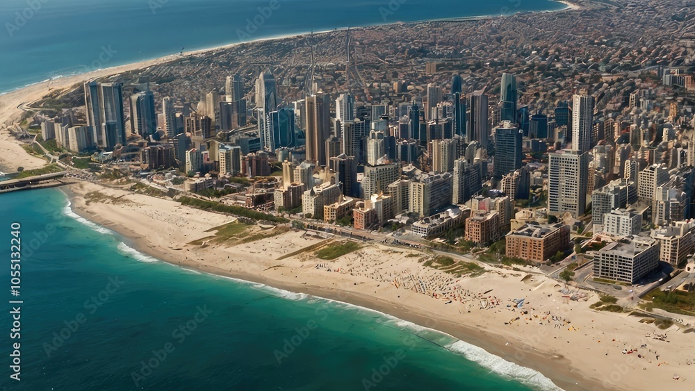 Obraz premium urban cityscape from a bird's eye view