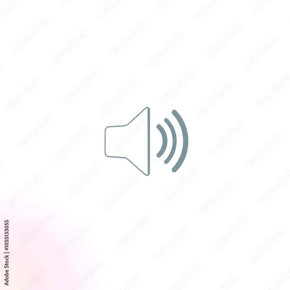 speaker icon volume on white background. Generative AI speaker icon volume on white background. Generative AI