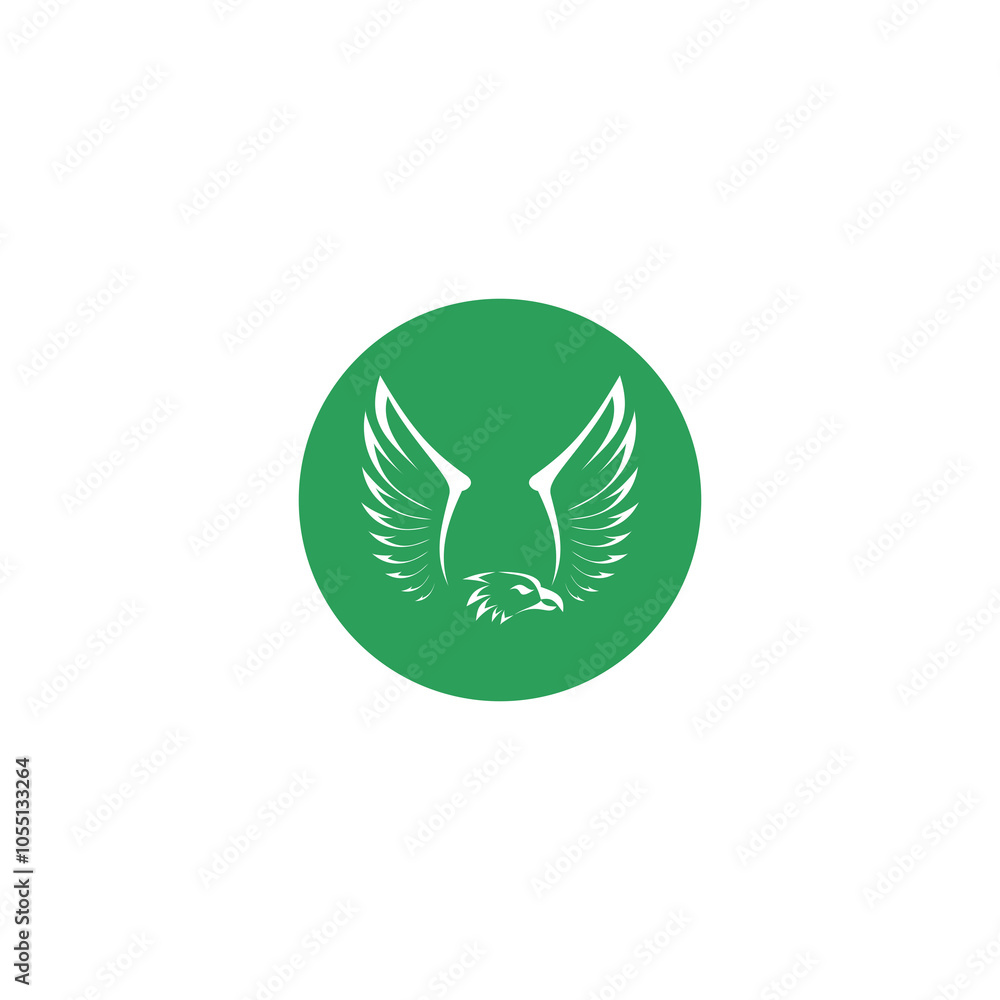 Abstract eagle wings logo icon isolated on transparent background Abstract eagle wings logo icon isolated on transparent background