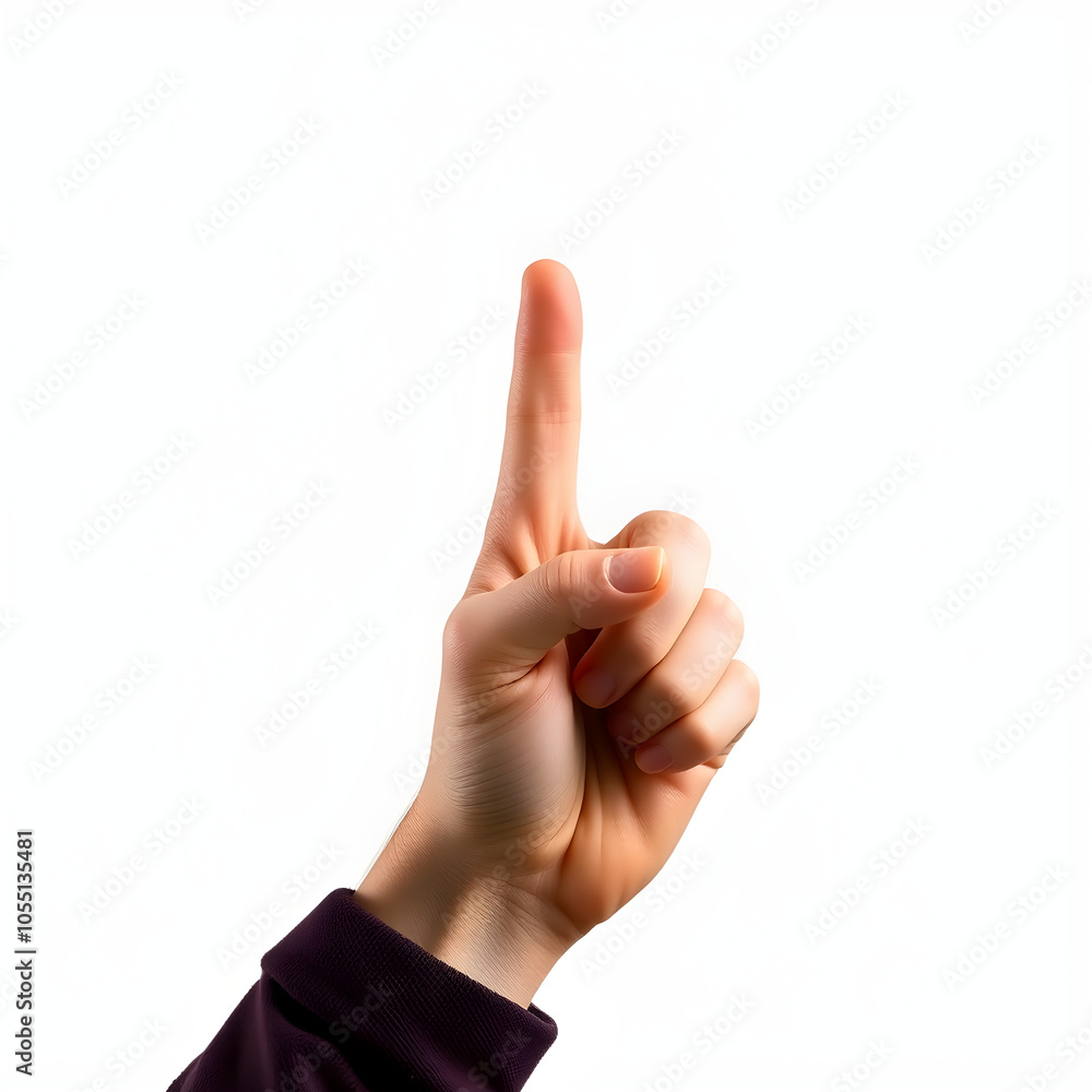 thumb up isolated on white background. Generative AI thumb up isolated on white background. Generative AI
