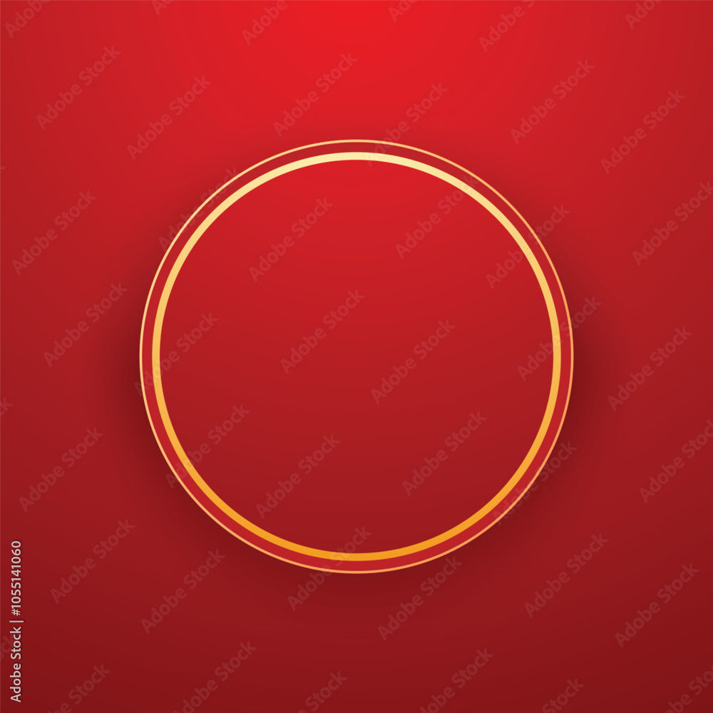 Happy Chinese new year 2025. Chinese new year banner with circle for show product. Greeting card. China frame with lantern on red background. Happy Chinese new year 2025. Chinese new year banner with circle for show product. Greeting card. China frame with lantern on red background.