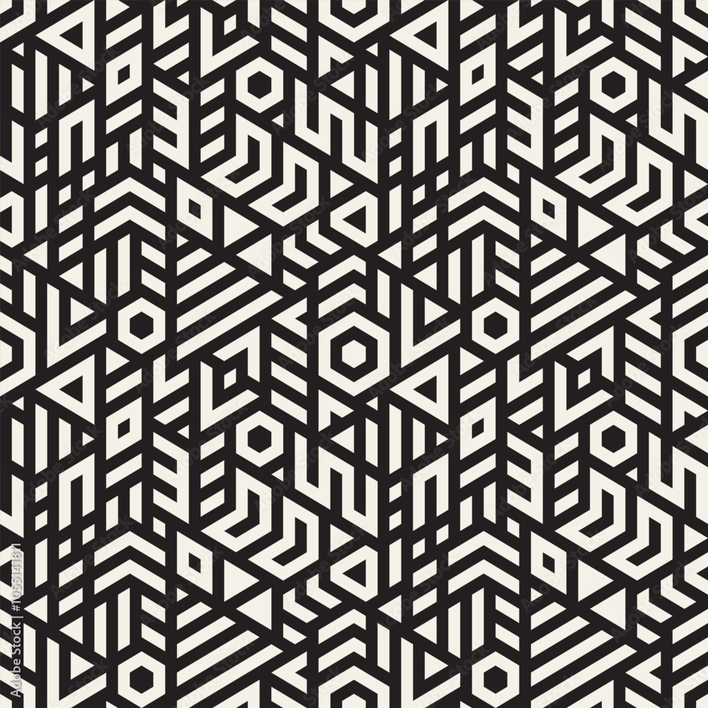 Vector seamless geometric pattern. Irregular lines abstract background. Composition from randomly disposed elements. Vector seamless geometric pattern. Irregular lines abstract background. Composition from randomly disposed elements.