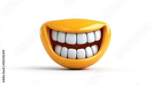 Bright Yellow Smile Icon for Happy Expressions