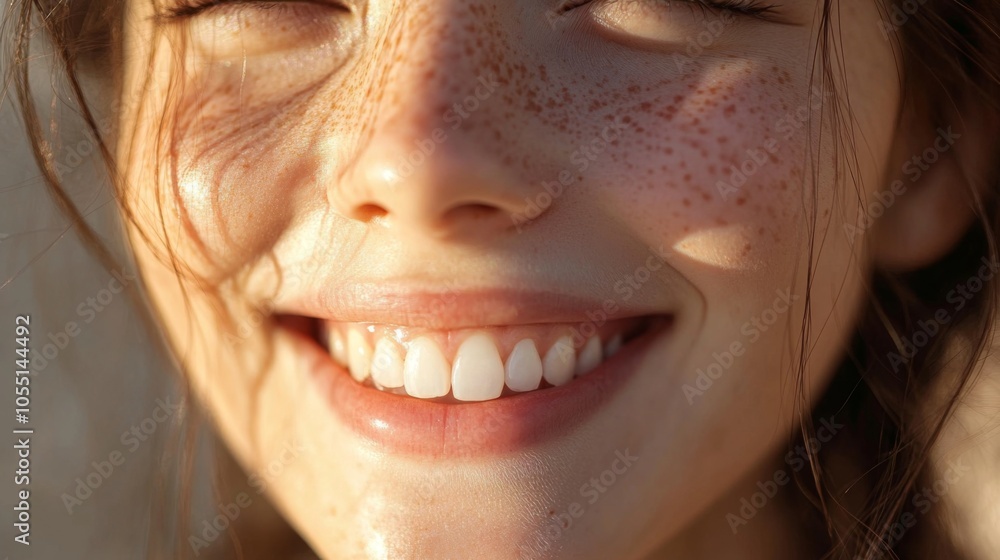 Joyful Close-Up of a Smiling Young Woman Joyful Close-Up of a Smiling Young Woman