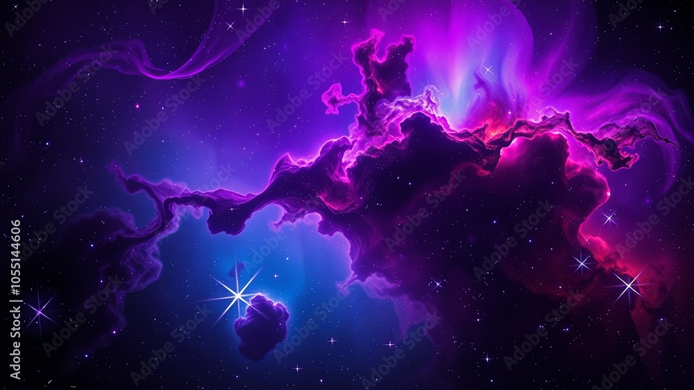 Vibrant Cosmic Nebula in Deep Space Vibrant Cosmic Nebula in Deep Space