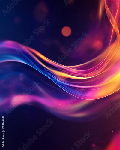 abstract colorful swirling lights background with blurred bokeh  for design  illustration  and concept