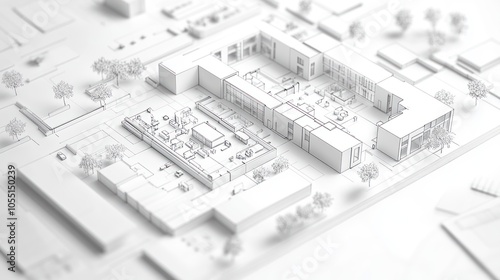 Wallpaper Mural Architectural model showcasing a modern building layout. Torontodigital.ca