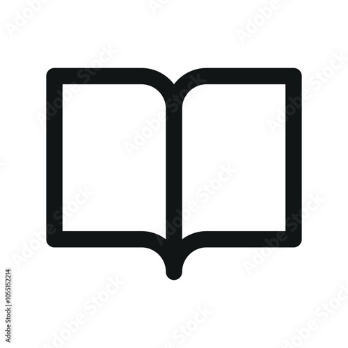 Magazine UI icon, journal simple line user interface vector symbol