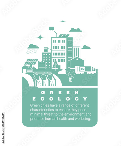 Green ecology. Environmentally friendly city.