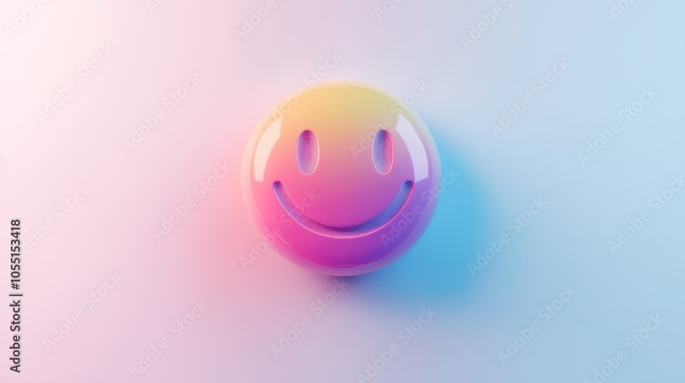 International Day of Happiness, A simple smiley face with bright colors on a white background. International Day of Happiness, A simple smiley face with bright colors on a white background.
