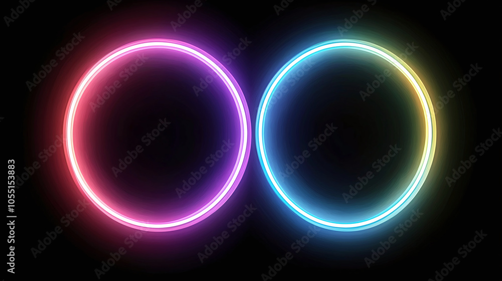 Vibrant Neon Circles Abstract Background Vibrant Neon Circles Abstract Background