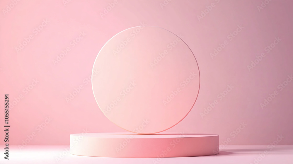 Minimalist Pink Product Display with Geometric Shapes Minimalist Pink Product Display with Geometric Shapes