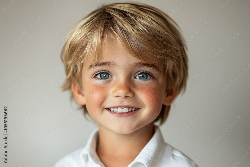 portrait of an white little boy with a smile portrait of an white little boy with a smile