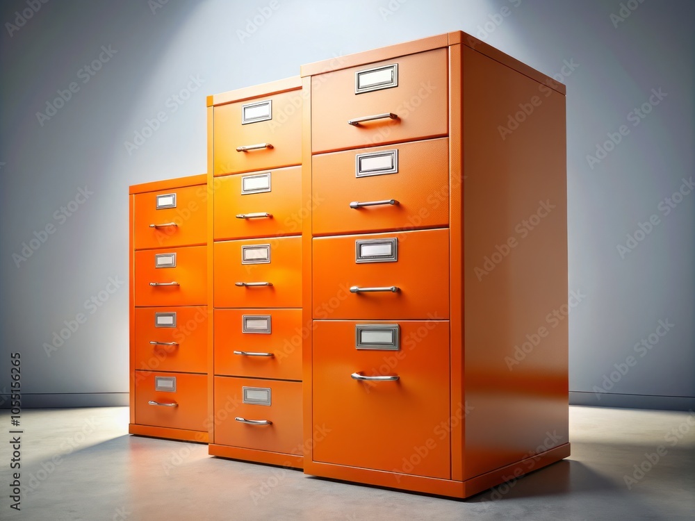 Bright Orange Filing Cabinet on Clear Background for Office Organization, Storage Solutions, Modern Furniture, Interior Design, Home Office, Workspace Essentials, Colorful Decor Bright Orange Filing Cabinet on Clear Background for Office Organization, Storage Solutions, Modern Furniture, Interior Design, Home Office, Workspace Essentials, Colorful Decor