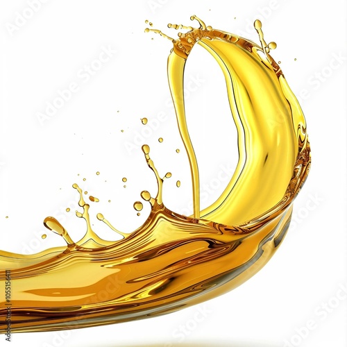 orange juice splash isolated on white