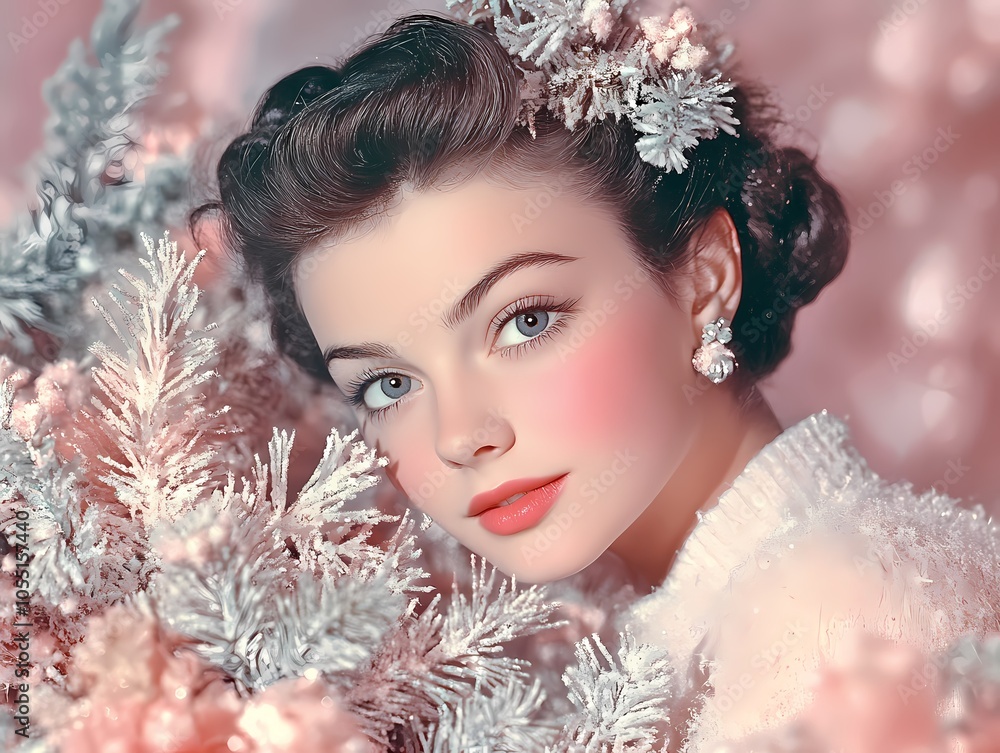 portrait of a woman in winter clothes portrait of a woman in winter clothes