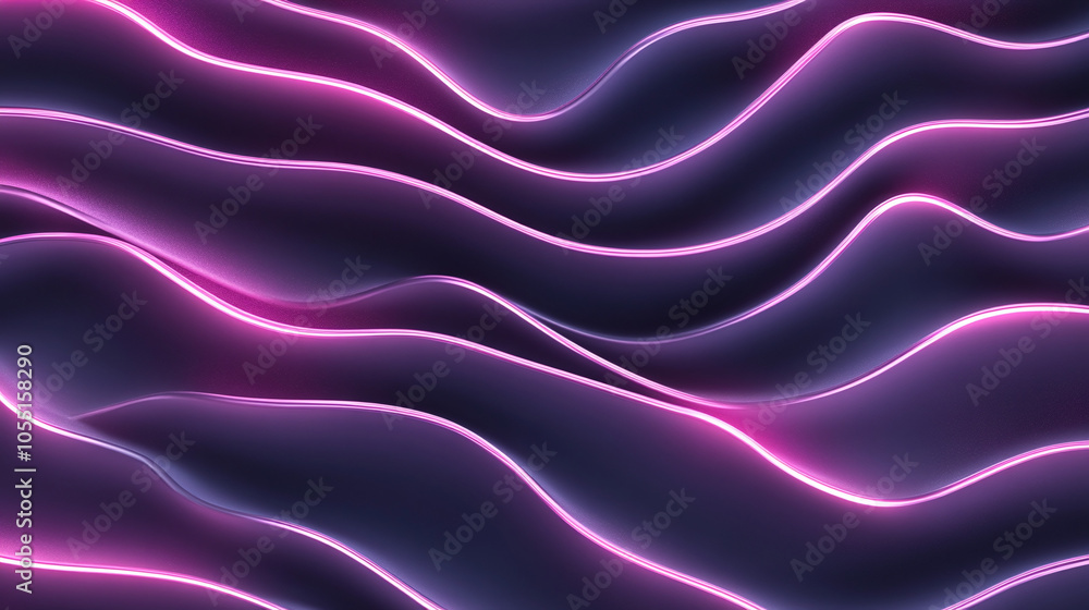 Abstract Pink Neon Glowing Lines - Digital Art Background Abstract Pink Neon Glowing Lines - Digital Art Background