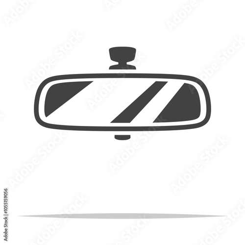 Car rear view mirror icon transparent vector isolated