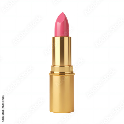 pink lipstick isolated on white