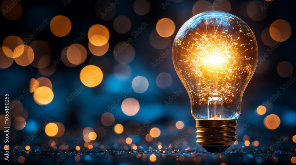 Glowing light bulb slowly dimming, symbolizing the gradual cognitive decline in Alzheimer's, neurons represented as fading sparks Glowing light bulb slowly dimming, symbolizing the gradual cognitive decline in Alzheimer's, neurons represented as fading sparks