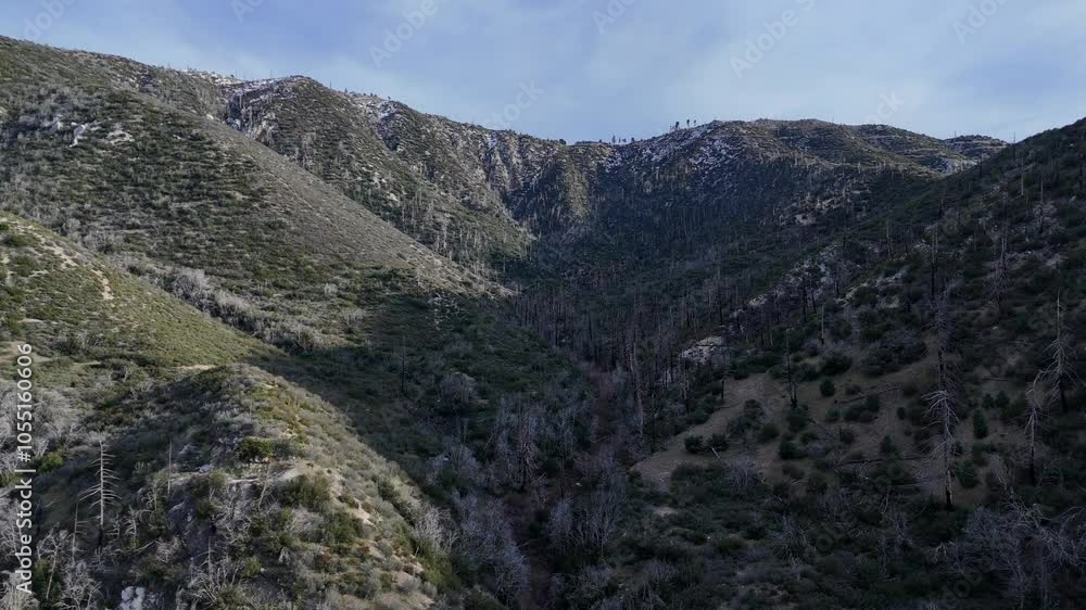 Aerial View of San Gabriel Mountains, Angeles National Forest Aerial View of San Gabriel Mountains, Angeles National Forest
