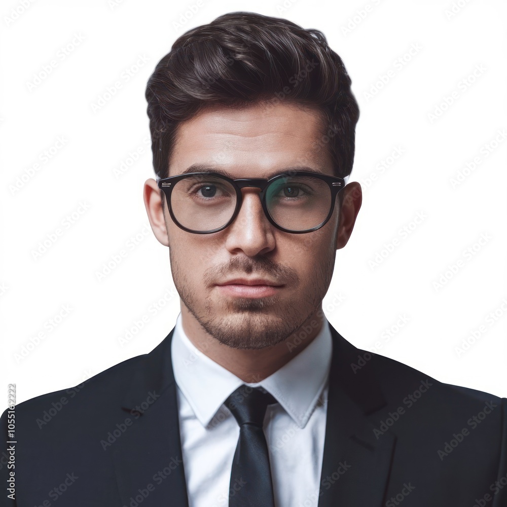 Male businessman ceo executive vice president lawyer in power suit isolated on white background Male businessman ceo executive vice president lawyer in power suit isolated on white background